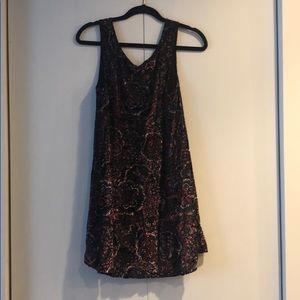 Mink pink crushed velvet dress.